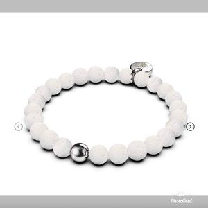 White lava rock bracelet